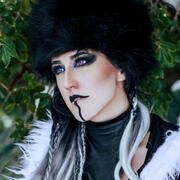 portrait of Hannah Reverie in a Yasha cosplay
